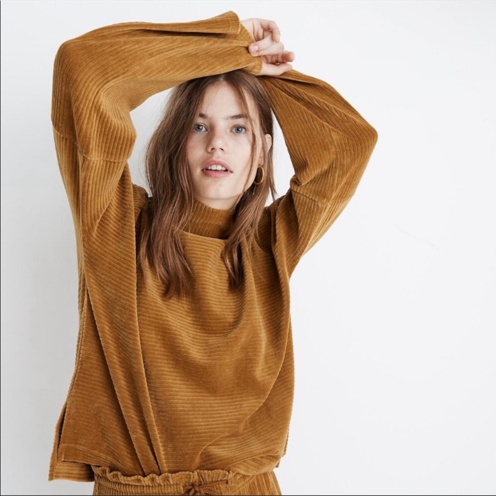 Texture & Thread by Madewell Corduroy Mock Neck Top - Picture 1 of 5